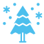 Christmas support icon used for holiday care packs.
