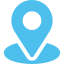 Location icon used to mark donation drop-off points for Butterfly Compassion Community.